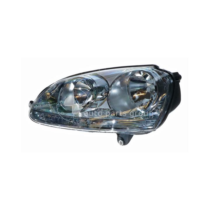 APG All Crash Chrome Head Lamp Passenger Side Certified suits Volkswagen Golf/Jetta 2004 to 2011 VGF-21031LHQ