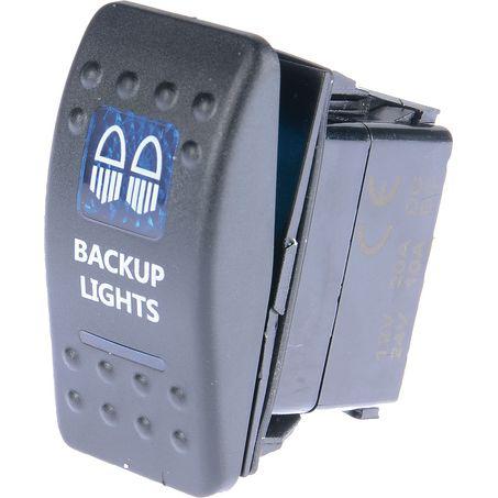 Drivetech 4x4 Rocker Switch Backup Lights 12/24V Blue DT-11014