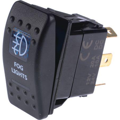 Drivetech 4x4 Rocker Switch Fog Light 12/24V Blue DT-11020