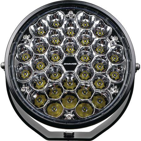 Drivetech 4X4 220mm Round LED Driving Light Black DT-DR220
