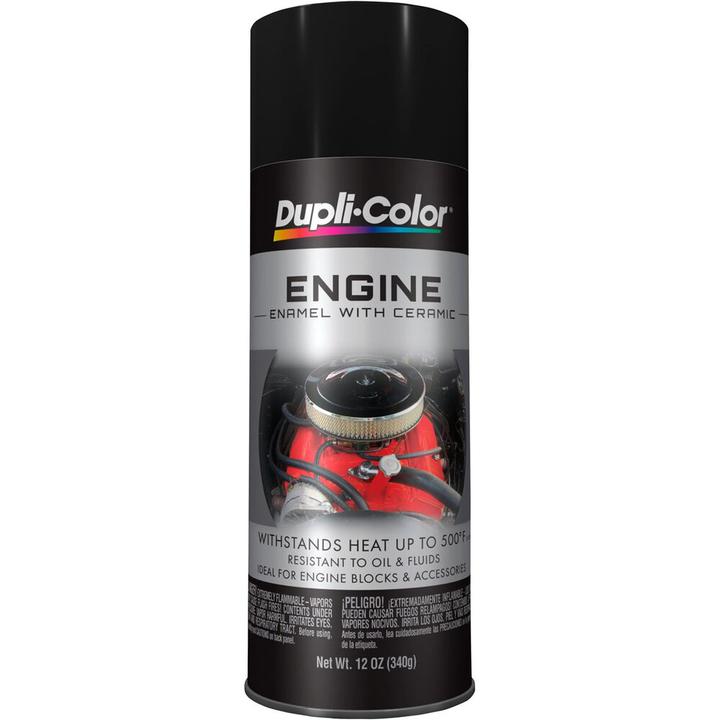 Dupli-Color Aerosol Spray Engine Enamel Low Gloss Black 340g DE1634