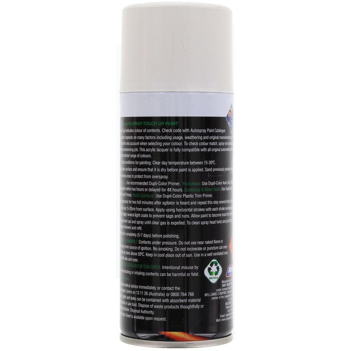 Dupli-Color Automotive Aerosol Spray Paint Snow White 150g DSF32