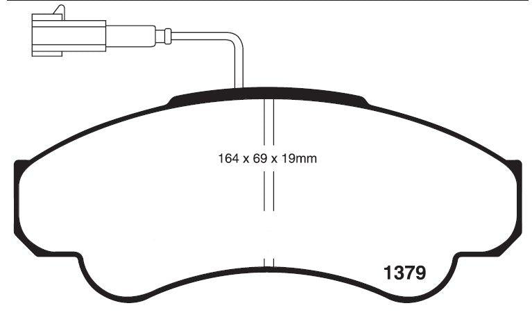 EBC Ultimax Brake Pad Set Front DPC1379