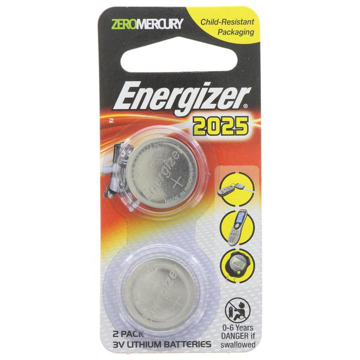 Energizer Coin Batteries Lithium 3V 2 Pack 2025 ECR2025BS2