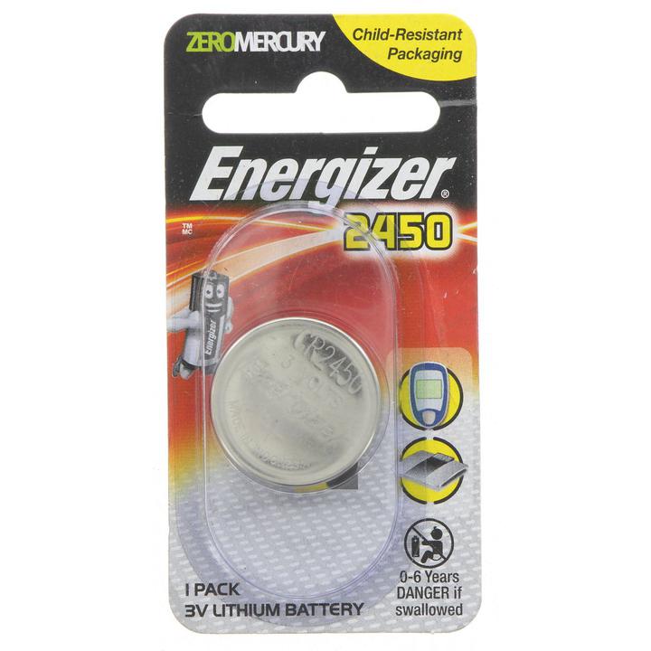 Energizer Coin Battery Lithium 3V 2450 1 Pack ECR2450BS1