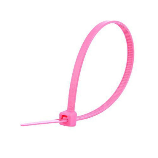 Engineering Supplies Cable Tie Pink 4.6x200mm (Pack of 100) CV200PNK