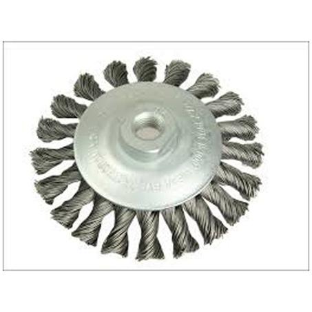 Flexovit Wire Wheel Pipeline Brush Twist Knot Steel 125x6x22mm 0.46 30K 310421393