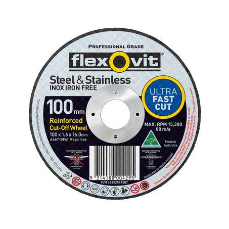 Flexovit Mega Inox Ultra Thin Cut Off Disc S/S 102x1.6x16mm 66252841587