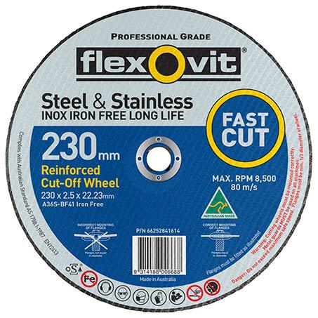 Flexovit Cut Off Disc S/S 230x2.5x22.2mm 66252841614