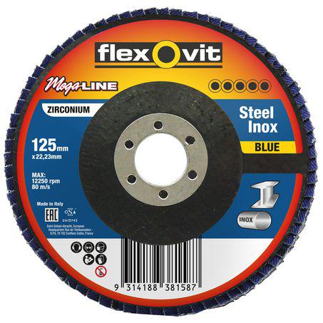 Flexovit Zirconia Flap Disc P60 127x22mm 66261039225