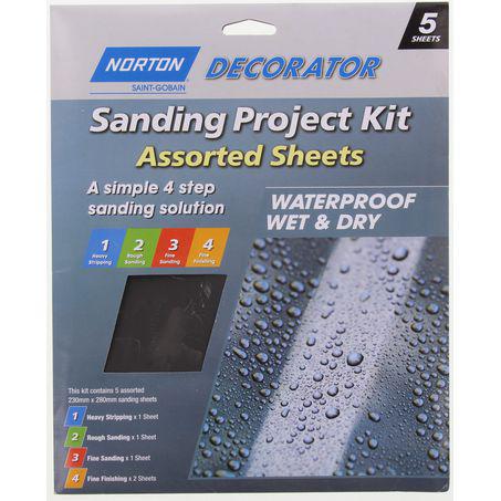 Flexovit Waterproof Sheets 230x280mm Assorted 5Pk 66623326256