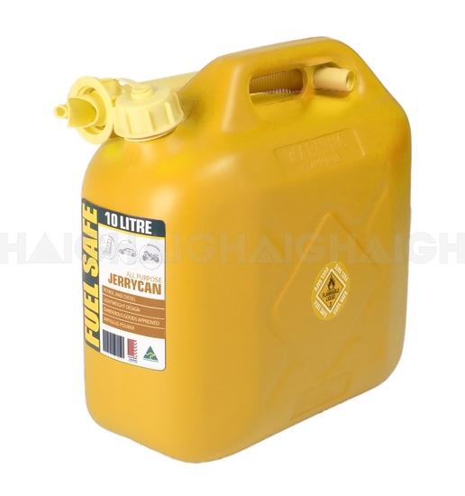 10L Plastic Jerry Can Container Yellow FC10Y