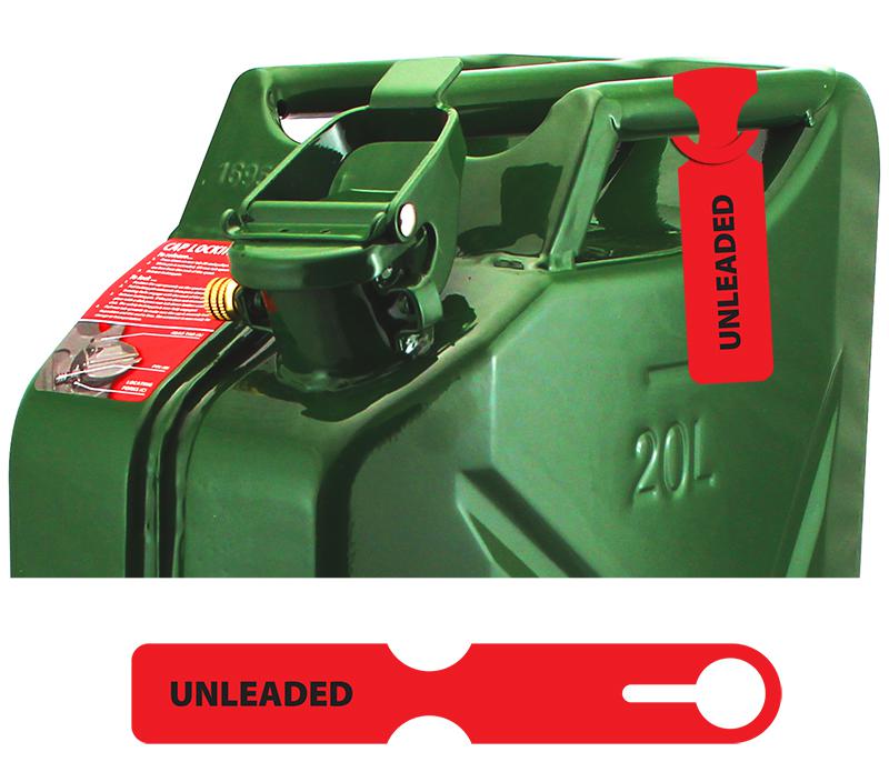Fuel Can Tag Unleaded FCTRED