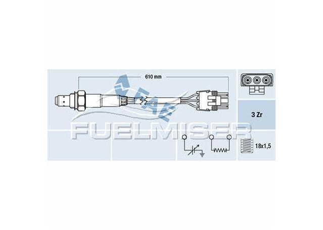 Fuelmiser Oxygen Lambda Sensor COS5018