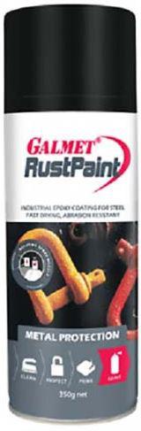 Galmet Epoxy Rust Spray Paint Black Satin 350g GRPBSA