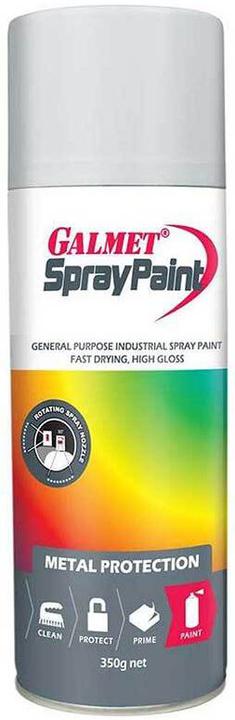 Galmet Fast Dry Enamel Spray Paint Silver 350g GSPSA350