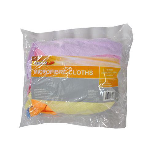 Gearup Assorted Microfibre Clths 10Pk GUMFC10