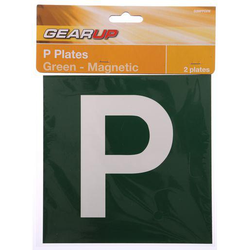 Gearup Magnetic Probationary Plate Set Green GUMPPGVW