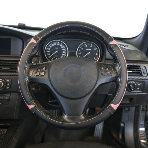 Gearup Steering Wheel Cover 36.8 x 39.4cm - Metallic Pink GUSWCFLMP