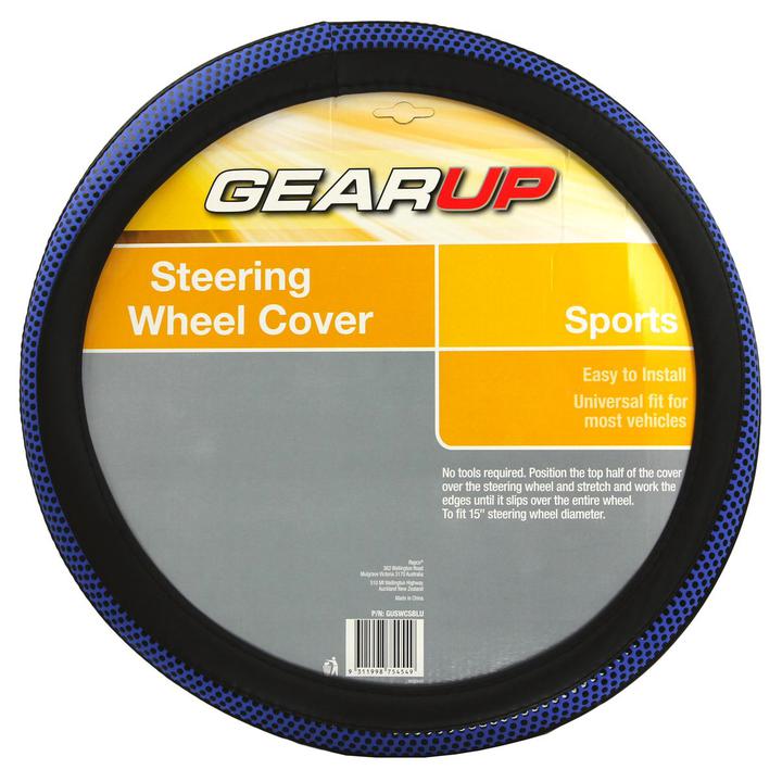 Gearup Sports Steering Wheel Cover Universal - Blue GUSWCSBLU