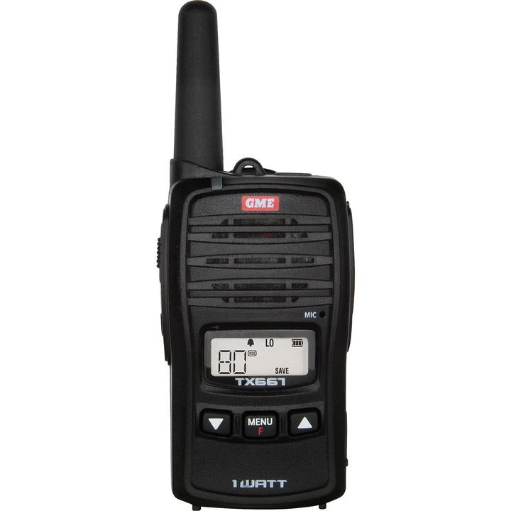 GME UHF CB Radio Value Pack 6.6dB Antenna & 1W Handheld Radio TX3120SSVP