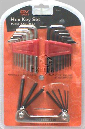 GV Tools Hex Key Set 24 Piece GV011