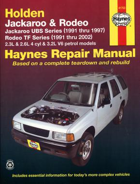 Haynes Repair Manual Suits Holden Jackaroo & Rodeo 91-02 41753