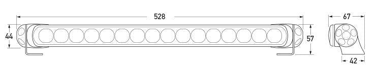 HELLA LED Driving Light Bar 470mm Driving Pencil Beam 1398HD