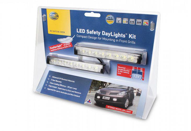 HELLA LED Safety Daylights Kit Easy Fit 12v 5636BL