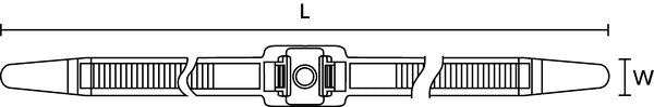 HellermannTyton 1 Piece Dual Clamp Tie Black (Pack of 50) DCT11-50
