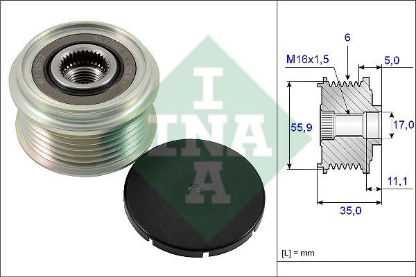 INA Alternator Pulley 535 0222 10