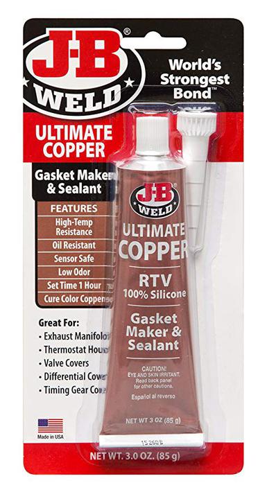 J-B Weld Copper Silicone Sealant 85g 32325