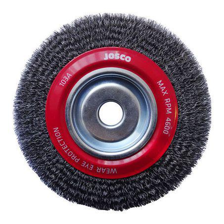 Josco 200mm x 19mm Multi-Bore Crimped Wheel Brush 103A