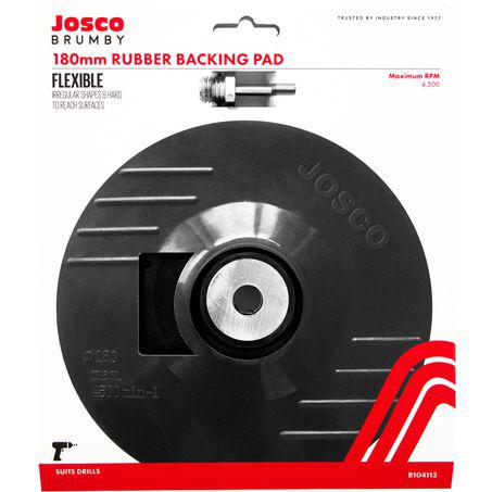 Josco 180mm Backing Pad Rubber M14 with Drill Adaptor B104113