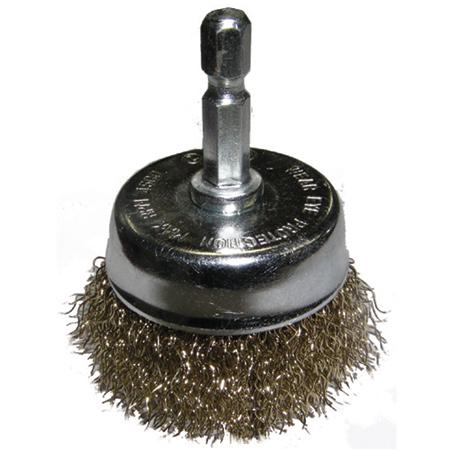 Josco 50mm Spindle-Mounted Crimped Cup Brush BCC50