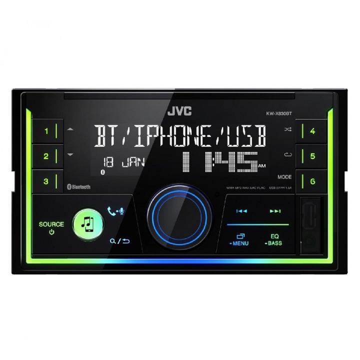 JVC 2-DIN Digital Media Receiver W/Bluetooth/USB/AUX & JVC DJ KW-X830BT