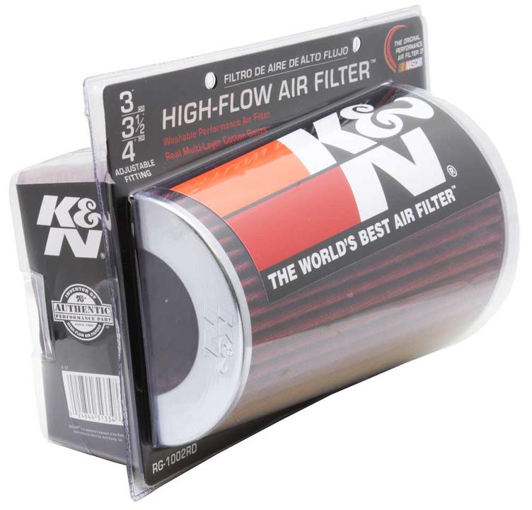 K&N Universal Chrome Filter RG-1002RD