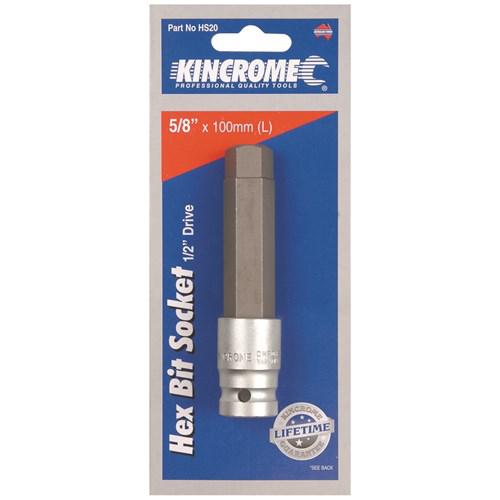 Kincrome Socket Hex Bit Imperial 5/8""-100mm (L) HS20