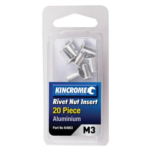 Kincrome Rivnut Aluminium M3 20pc K4903
