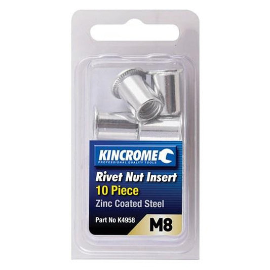 Kincrome Rivnut Zinc Steel M8 10pc K4958
