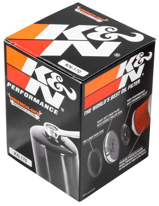 K&N Motorcycle Oil Filter Fits Harley (Short) - KN-170