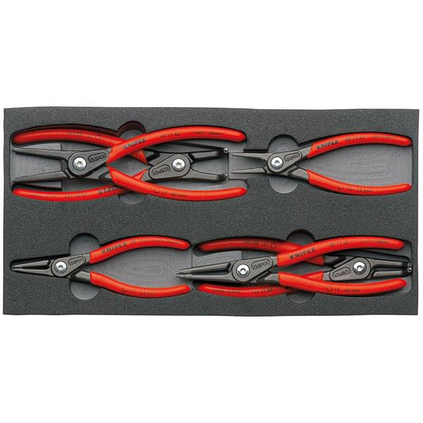 KNIPEX Precision Circlip Pliers Foam Tray 6Pc 002001V02