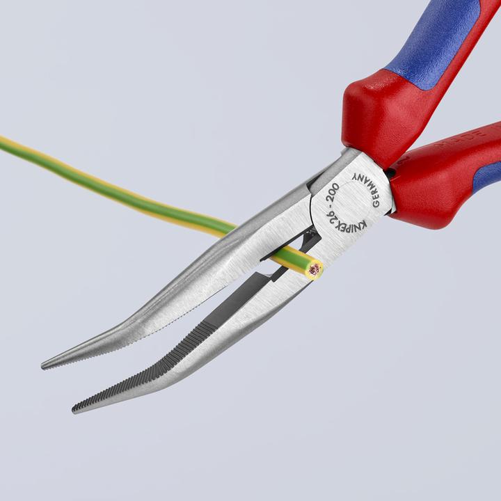 KNIPEX Snipe Nose Pliers Bent 200mm 2622200