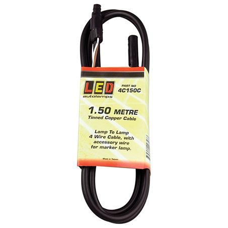 LED Autolamps Lamp To Lamp Cable 4 Core 1.5m (Suits LED Autolamps) 4C150C