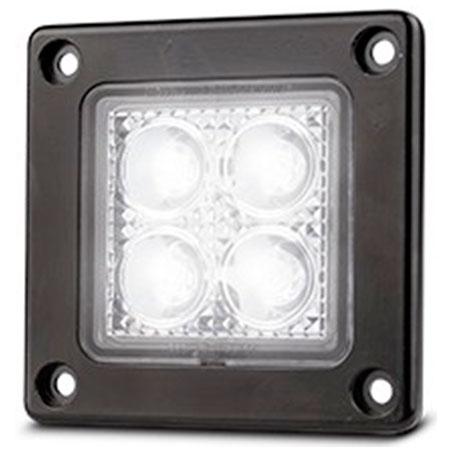 LED Autolamps Work Lamp Square Flood Beam 12V (4 LED) 3W 40cm Cable 73120BM