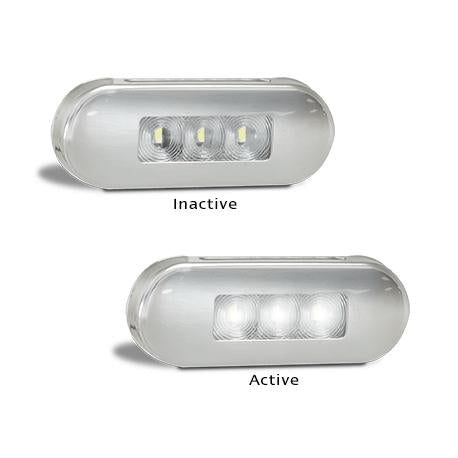 LED Autolamps Front Marker Light LED 12/24V Stainless Bezel 86WMB