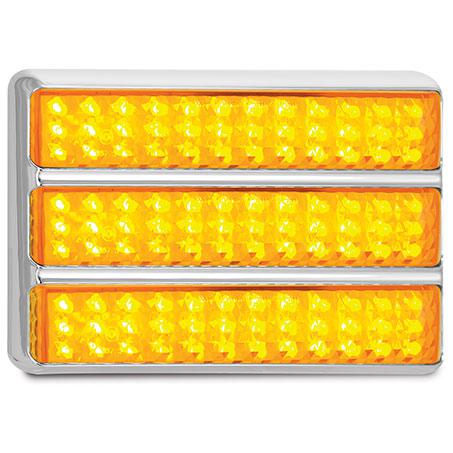 LED Autolamps Indicator Lamp with Chrome Bracket 200 x 134mm 200CAAAM