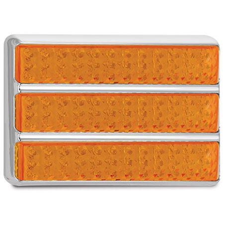 LED Autolamps Indicator Lamp with Chrome Bracket 200 x 134mm 200CAAAM