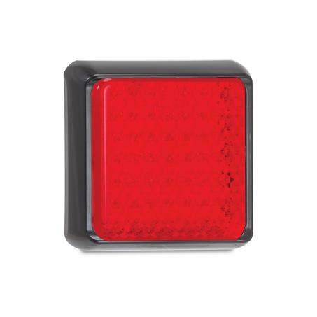 LED Autolamps Stop/Tail Red 49-LED Lamp 12/24V w/Clear Lens 130mm Dia w/Bracket & 30cm Wire 100RM