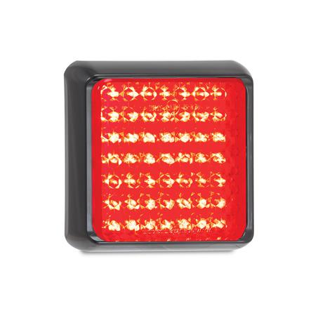 LED Autolamps Stop/Tail Red 49-LED Lamp 12/24V w/Clear Lens 130mm Dia w/Bracket & 30cm Wire 100RM
